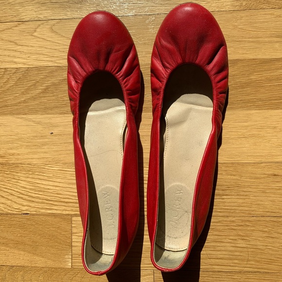 JCrew Ballet Flats Red - Picture 1 of 4